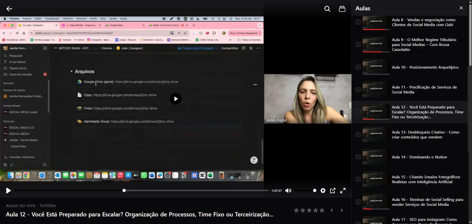 Mentoria ao vivo SMAM