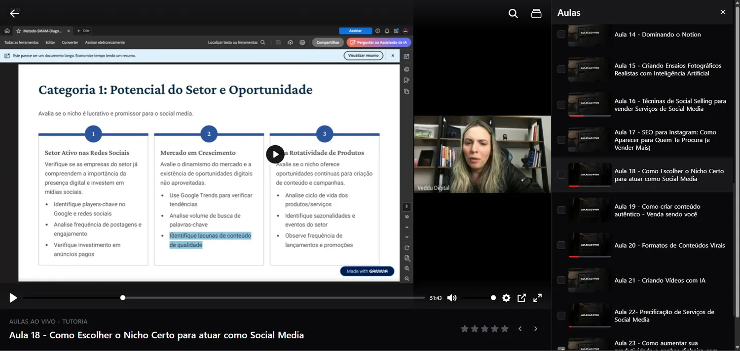 Mentoria ao vivo SMAM