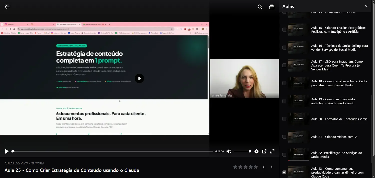 Mentoria ao vivo SMAM
